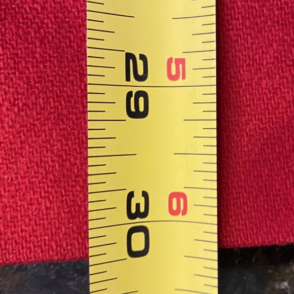 Vintage 1980s 100% Wool Red Lined Blazer Brass Buttons Women Sz 10 As Is - Picture 10 of 12